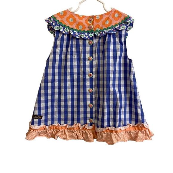 Matilda Jane Picnic Pie Tunic Size 8 Gingham Floral Polka Dots - Picture 2 of 4